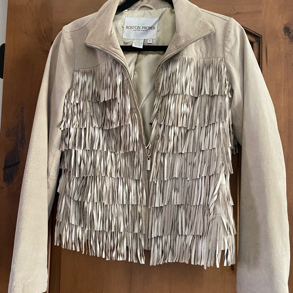 Fringed suede jacket